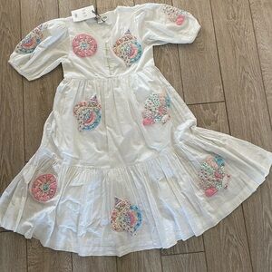 Zara girls shell patch work dress